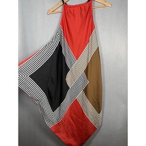 RACHEL Rachel Roy Halter Dress Braided Strap Handkerchief Hem
